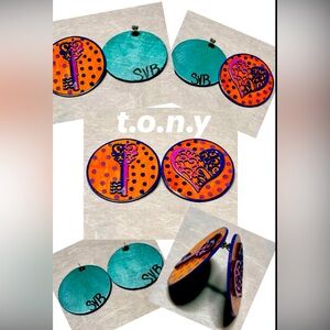 t.o.n.y. Hand Painted Earrings